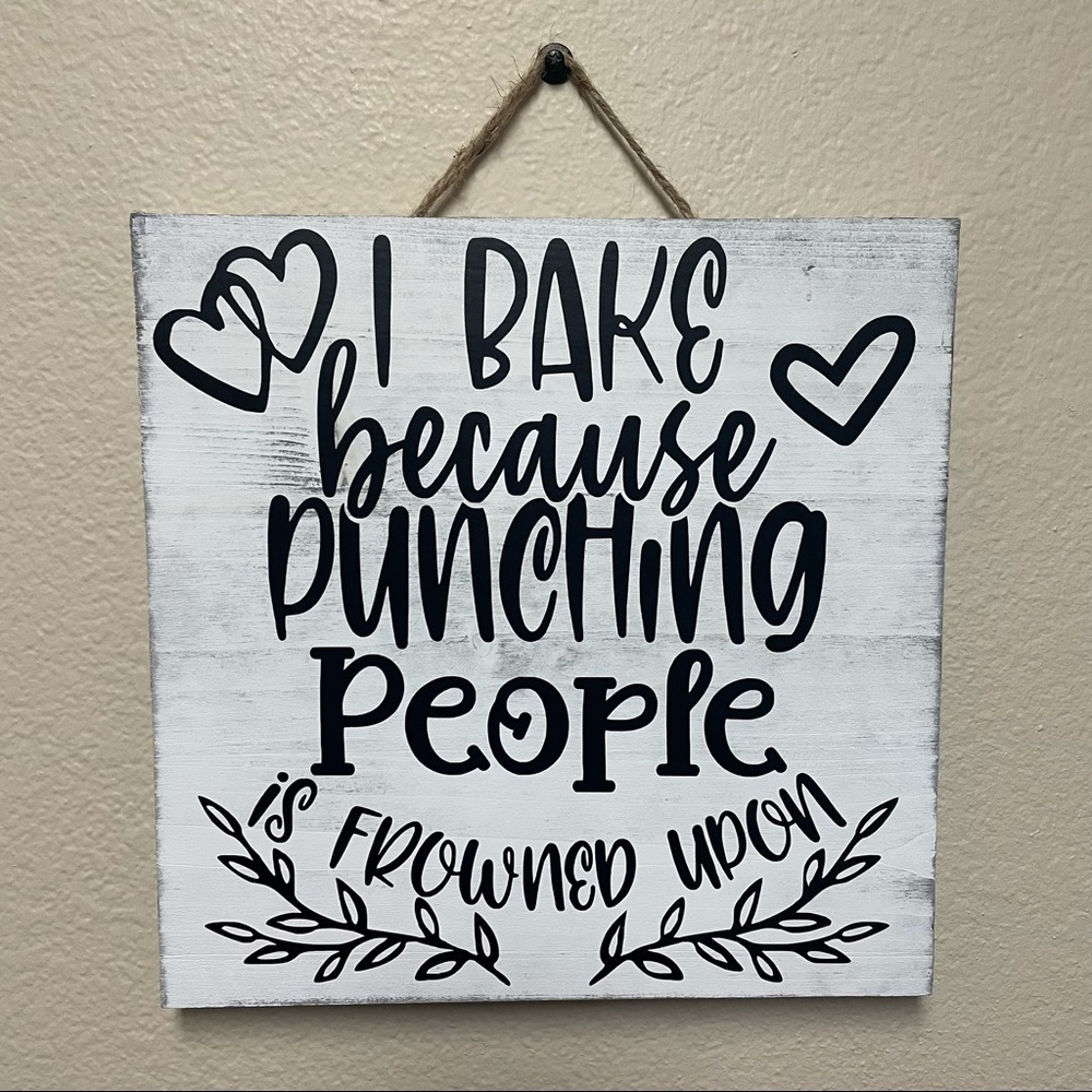 Farmhouse Sign Rustic Wall Art Decor Gift Baker Kitchen